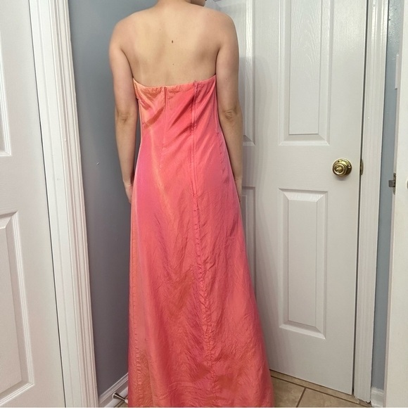 Gunne Sax Dress Formal Strapless Pink Prom Vintage Jessica McClintock Size Large - Picture 2 of 11